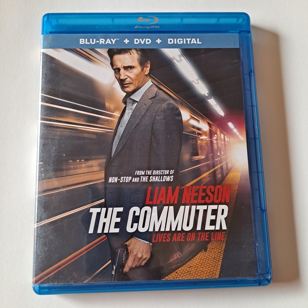 The Commuter Blu-ray & DVD 2 disc set 2018 action movie train Liam Neeson